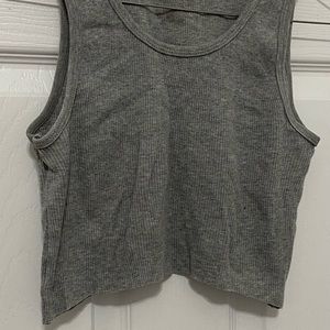 Cropped grey tank